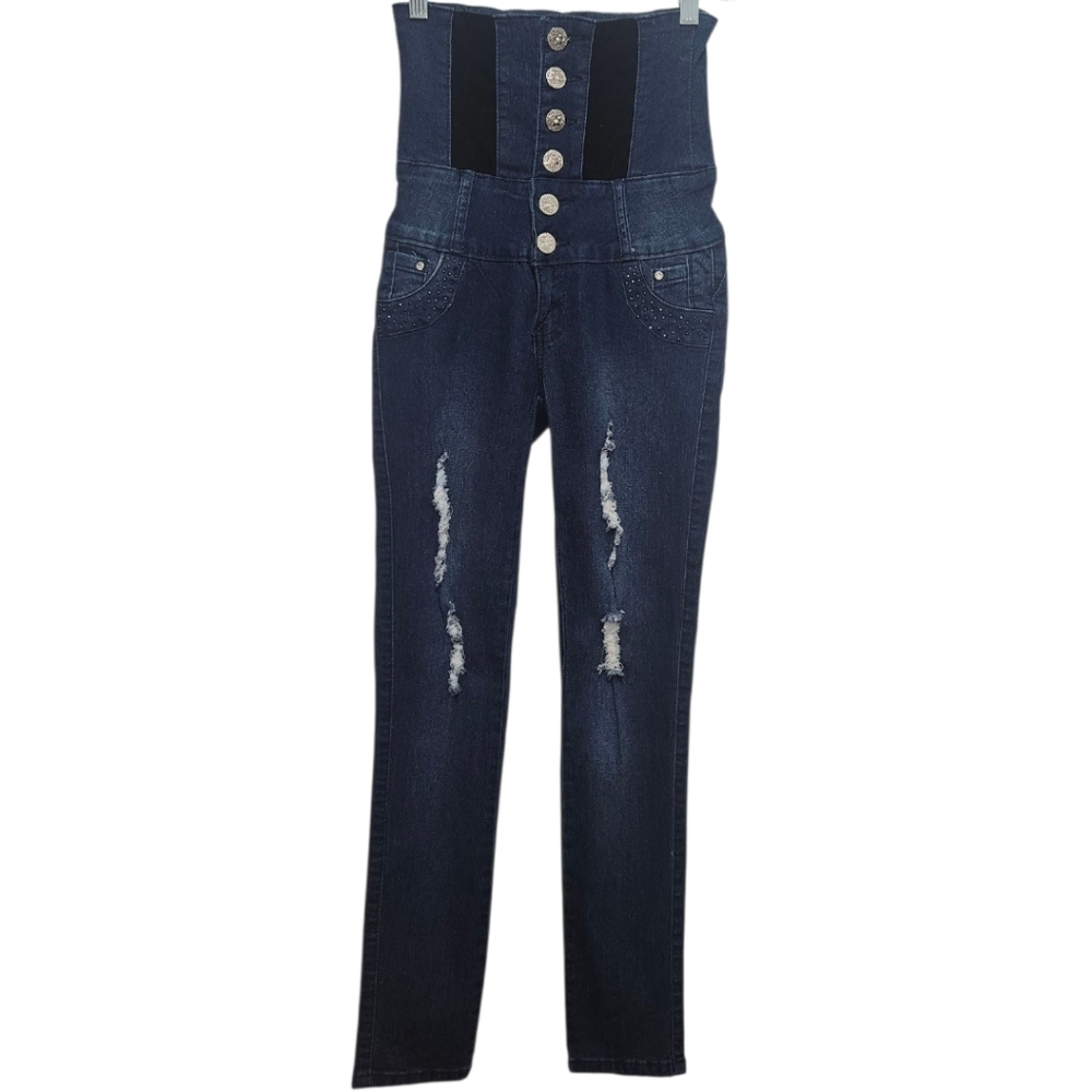 NWT Y2K Silver Diva High Waisted Push Up Jeans
